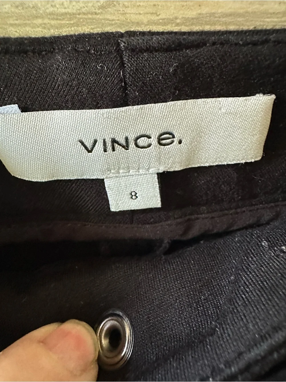 👖 Vince Black Stretch Slim Straight Pants Size 8